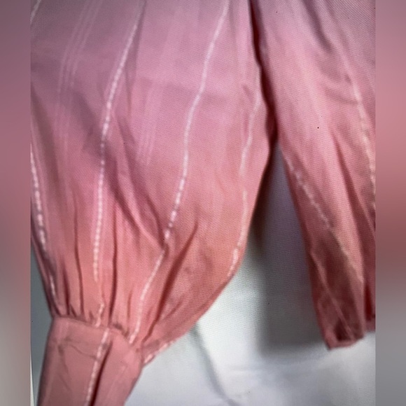 ANA A New Approach Womens Rayon Cotton Ballon Sleeve Pink Blouse Sz L NWT - Picture 7 of 11